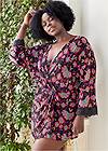 Front View  Tropical Print Robe