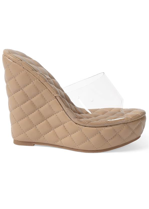Alternate View Quilted Lucite Wedges
