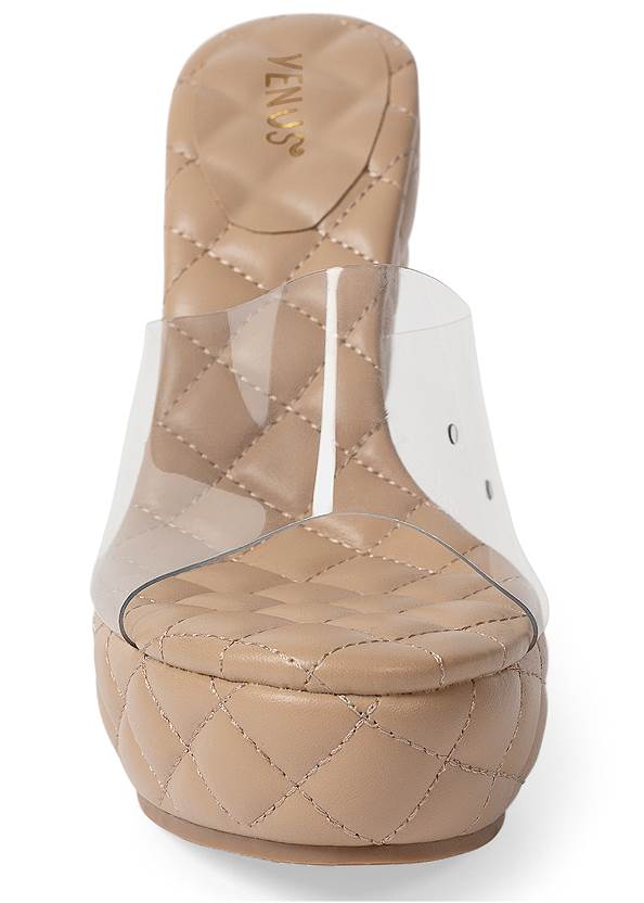 Shoe series  view Quilted Lucite Wedges