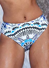 Clairette Zip-Up Swim Top in Calypso Bloom, Bikini