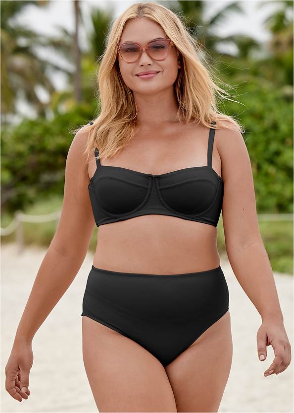 Uplift Balconette Top,Ruffle Mid-Rise Bottom,Classic Hipster Mid-Rise Bottom,Lattice Side Bottom,Underwire Wrap Top,Jules Cover-Up