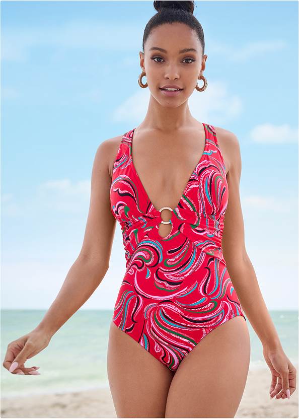 Cropped front view Crisscross One-Piece