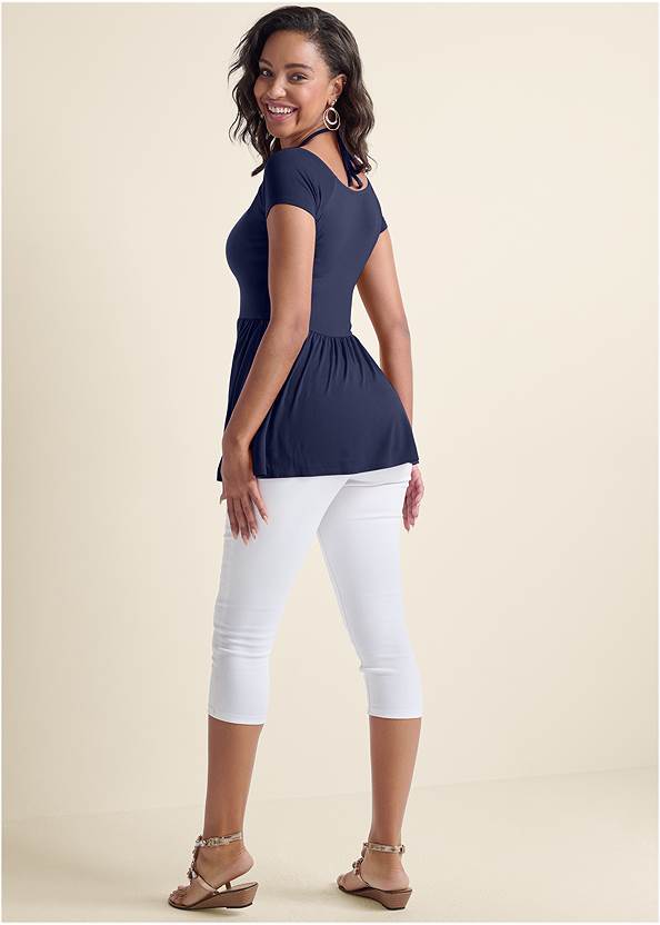 Back View Casual High-Low Top