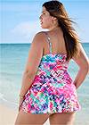 Back View Slimming Skirted One-Piece