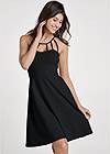Cropped front view Strappy Detail A-Line Dress, Any 2 For $49