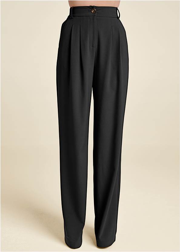 Front View Wide Leg Suiting Trouser Pants