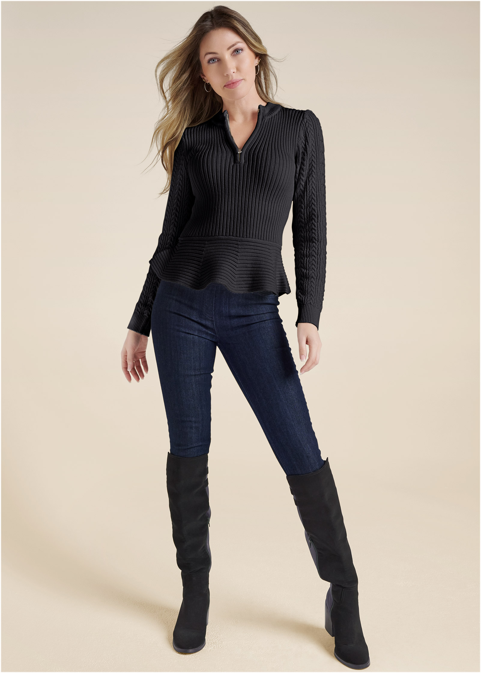 Venus 2025 peplum sweater