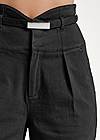 Detail front view Belted High-Waist Trousers
