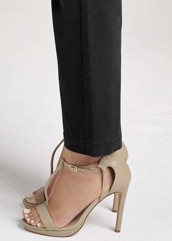 Detail side view Belted High-Waist Trousers