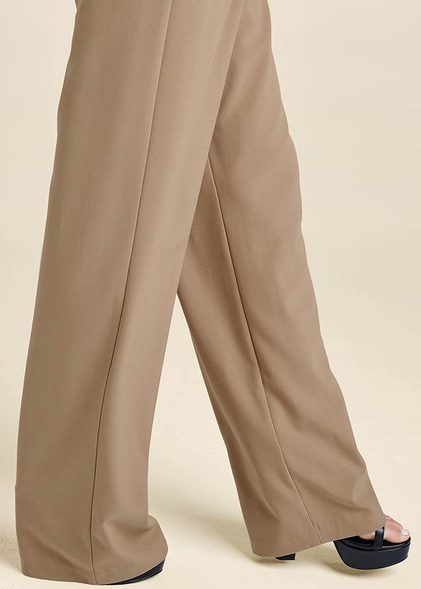 Detail side view Wide Leg Suiting Trouser Pants