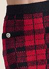Detail front view Plaid Sweater And Skirt Set