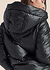 Alternate View Faux-Leather Puffer With Hood