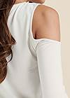 Alternate View Lace Up Cold Shoulder Top