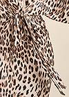 Detail front view Twist Front Animal Print Dress