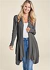 Cropped front view Waterfall Cardigan
