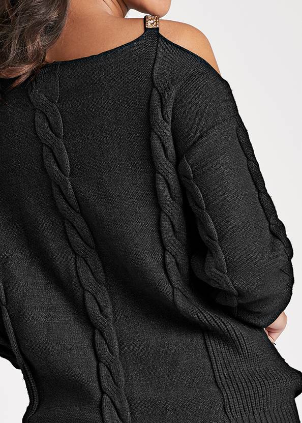 Detail back view Embellished Neckline Sweater