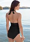 Back View Fit And Flare Tankini Top