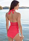 Back View Fit And Flare Tankini Top