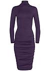 Alternate View Long Sleeve Ruched Dress