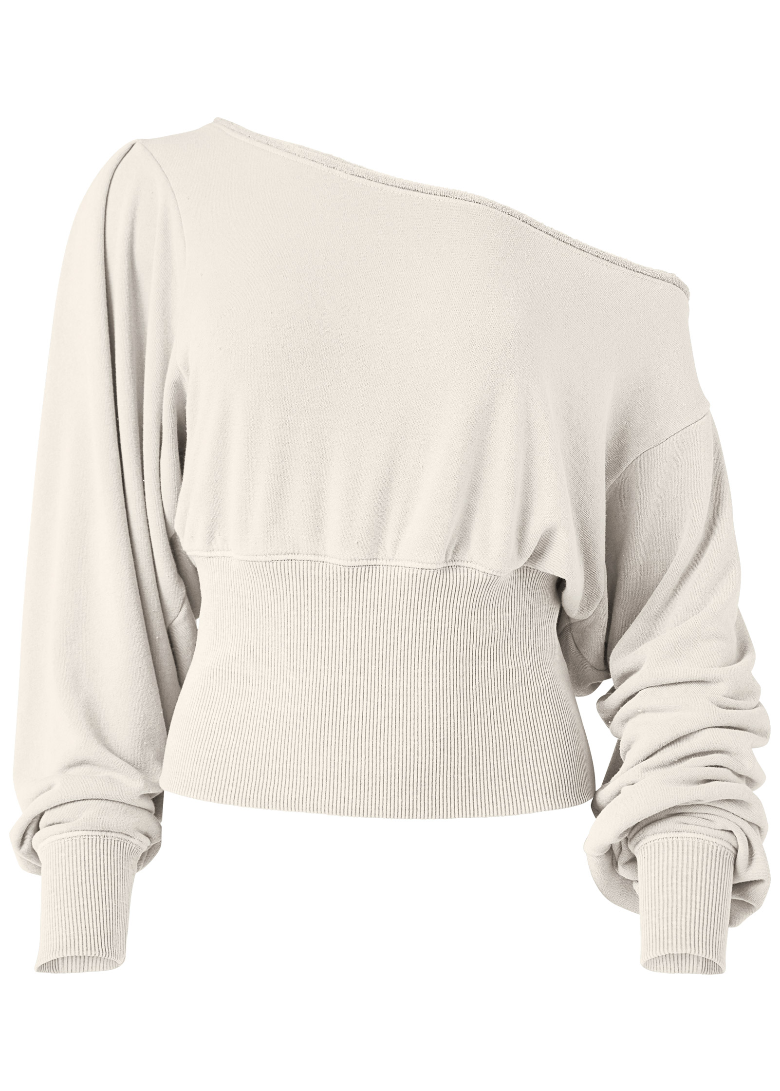 Cropped off shoulder discount sweatshirt