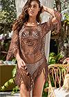 Full front view Crochet Detail Cover-Up