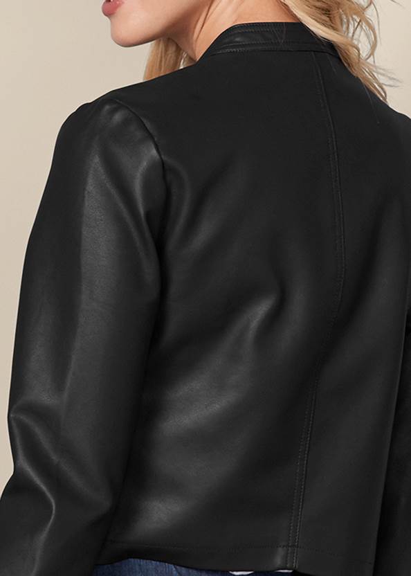 Alternate View Faux-Leather Lace-Up Jacket