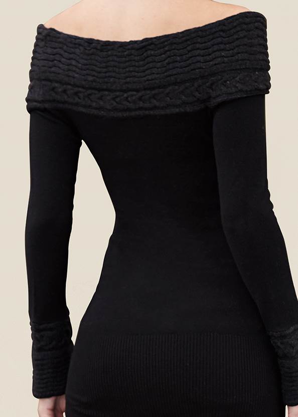 Alternate View Cable Detail Tunic Sweater