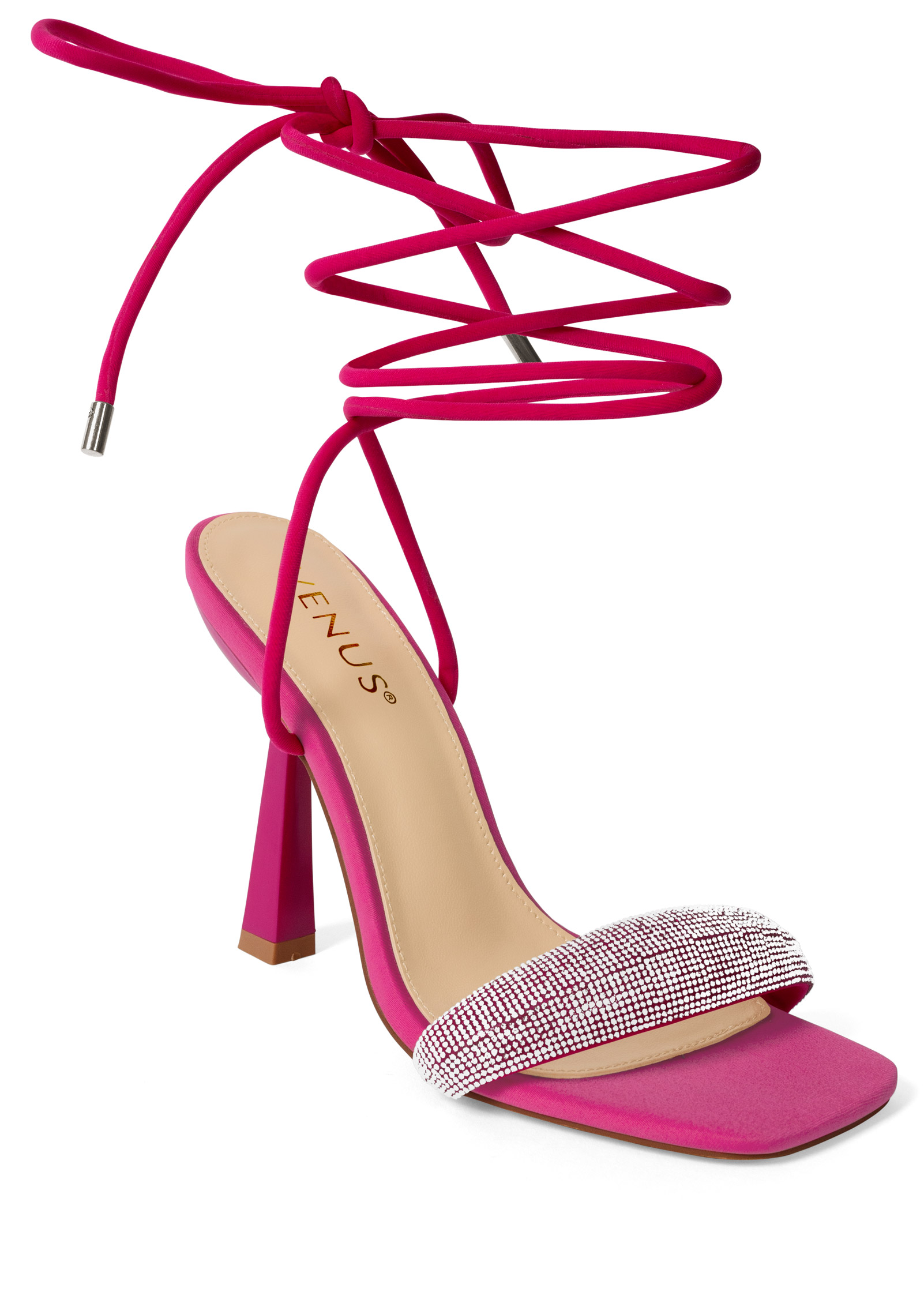 RHINESTONE EMBELLISHED HEELS in Pink VENUS