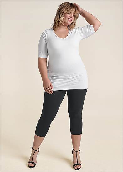 Plus Size Two-Pack Cropped Leggings