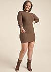 Front View Open Back Sweater Dress