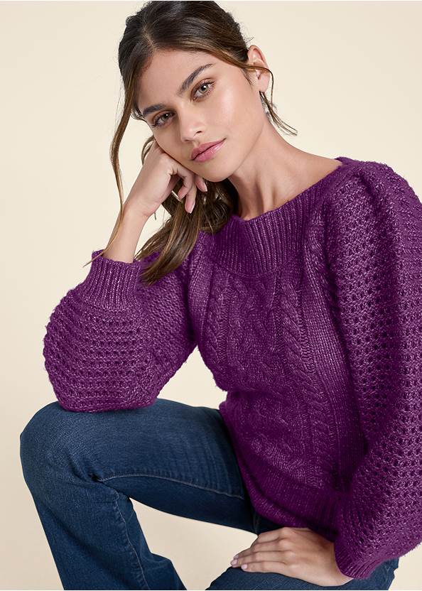Alternate View Cable Knit Sweater