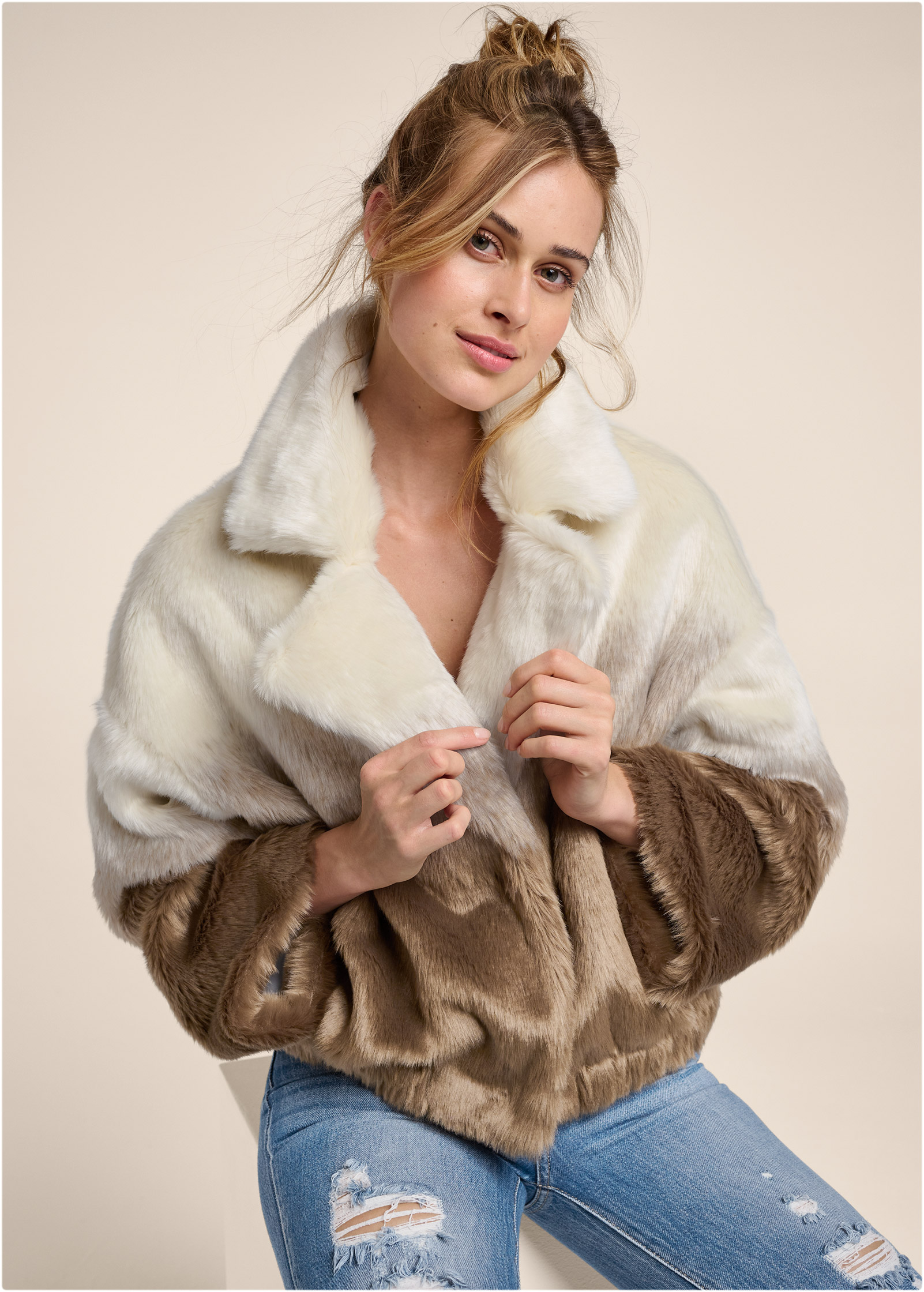 Venus faux fur coat sale