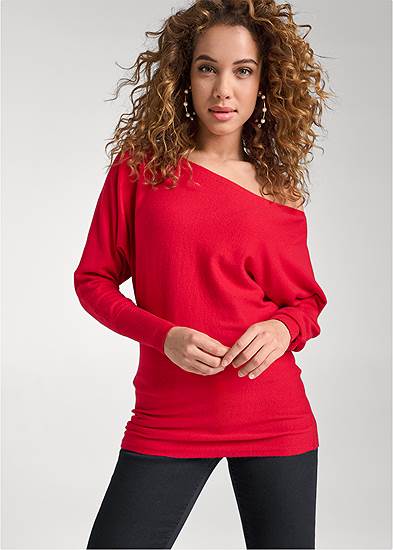 Plus Size Faux Cashmere Slouch Sweater