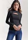 Cropped Front View Shape Embrace Keyhole Top