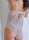 Detail back view Fishnet Lace Teddy