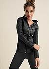 Cropped front view Quilted Active Jacket