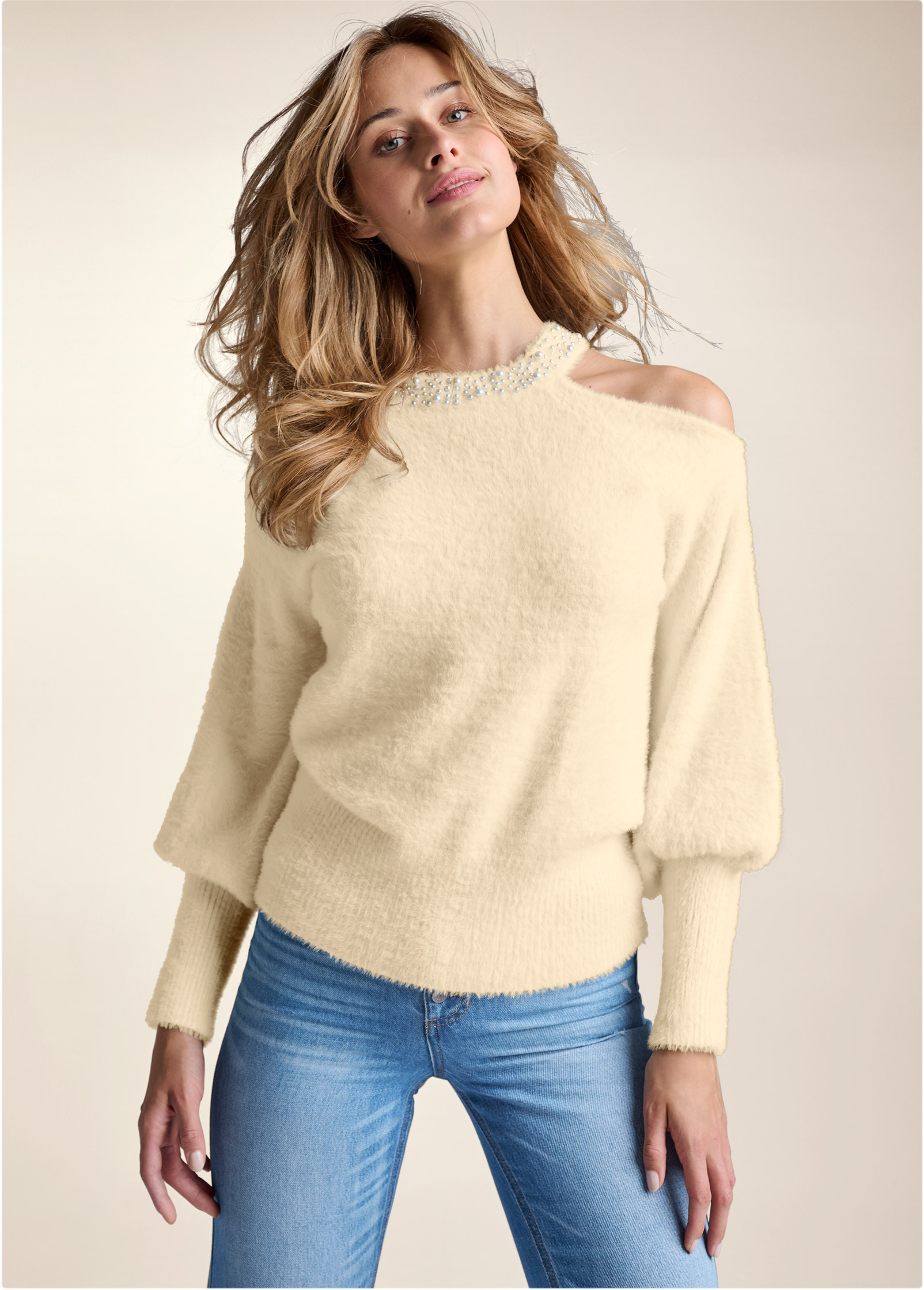 Venus off outlet the shoulder sweater