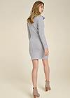 Back View Zip Front Sweater Dress