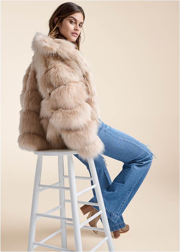 Alternate View Tiered Faux-Fur Jacket