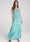 Full front view Tiered Maxi Dress