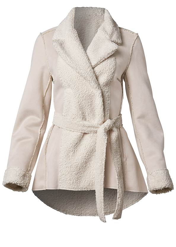 Ghost with background  view Reversible Faux-Sherpa Coat