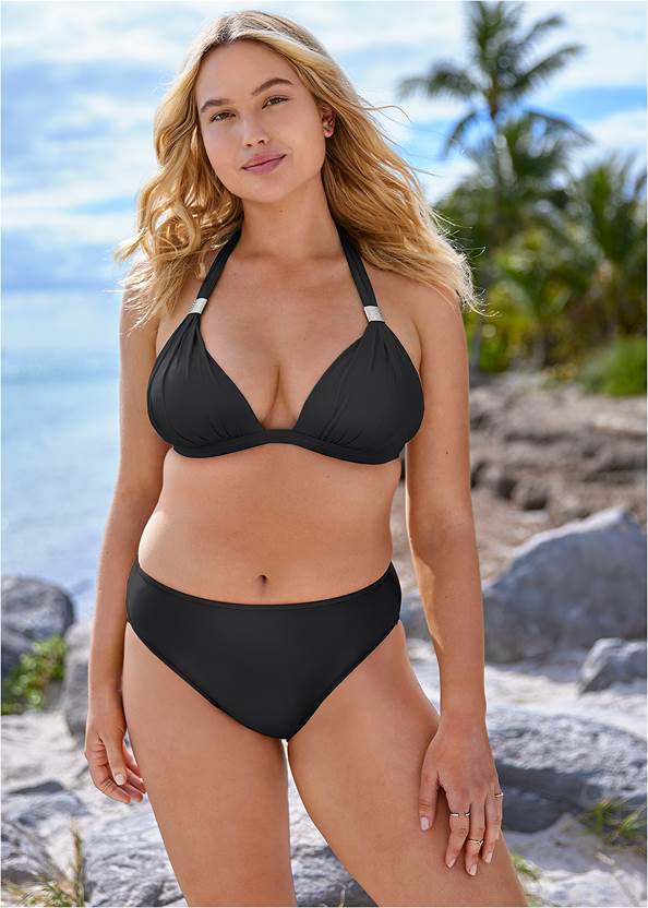 Goddess Enhancer Push-Up Top,Classic Hipster Mid-Rise Bottom,Skirted Mid-Rise Bottom,Lattice Side Bottom,Full Coverage Mid-Rise Hipster Bikini Bottom,Marilyn Underwire Push-Up Halter Top,Eyelet Maxi Cover-Up Dress