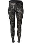 Ghost with background  view Faux-Leather Lace Leggings