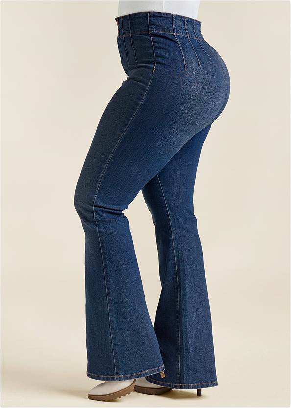 Alternate View Pintuck Semi-Flare Jeans