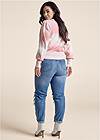 Back View Ombre Balloon Sleeve Sweater 
