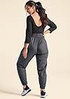Back View Two-Tone Sport Jumpsuit