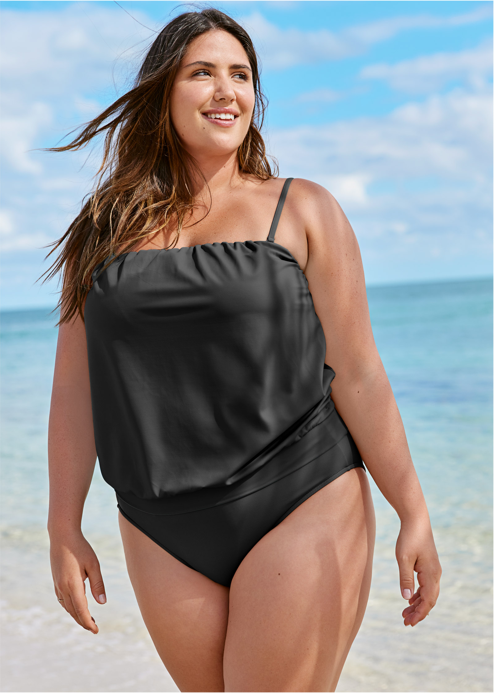 Plus size strapless store bathing suit top