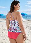 Back View Ruched Side Halter Tankini Top