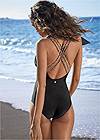 Back View Strappy Back One-Piece