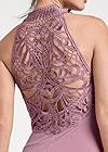 Detail front view Crochet-Back Long Dress
